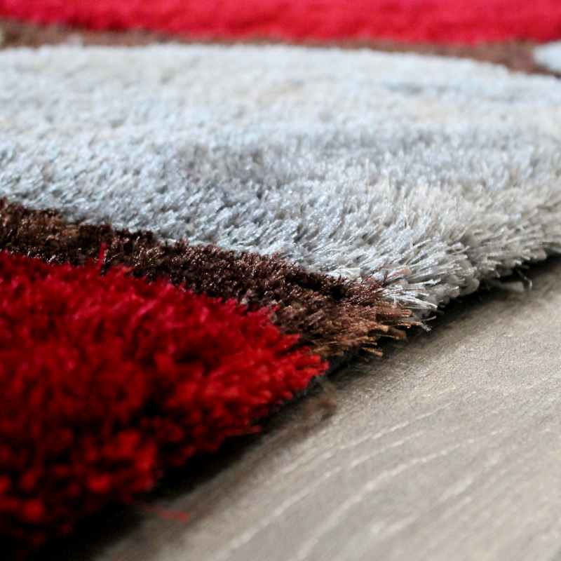 Stepping Stones Rugs in Grey Red
