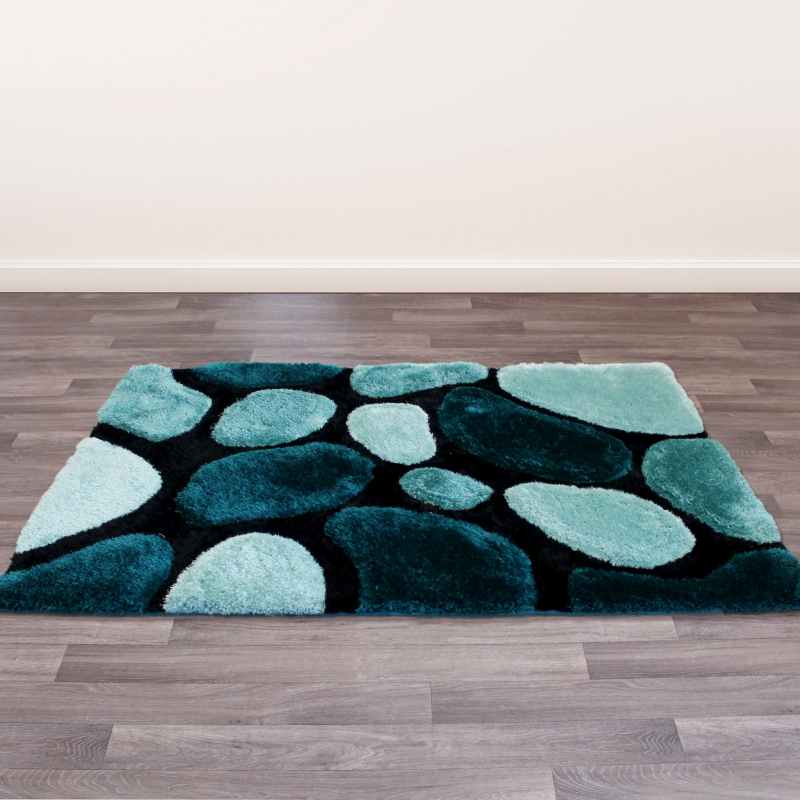 Stepping Stones Rugs in Teal