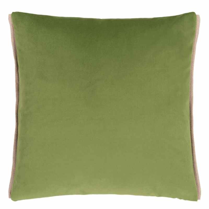 Velluto Velvet Plain Cushion by Designers Guild in Emerald Green