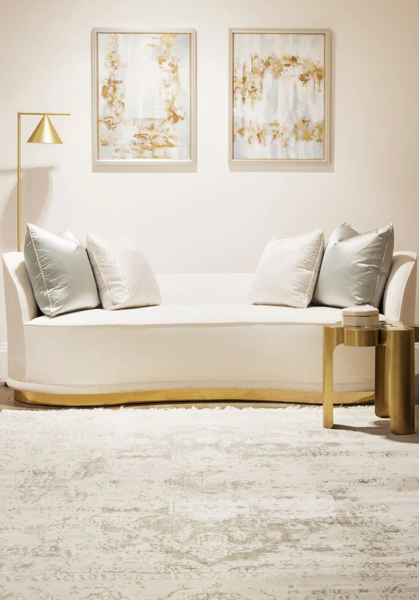 Asiatic kc vintage white Ivory Living Room Moroccan Rug.
