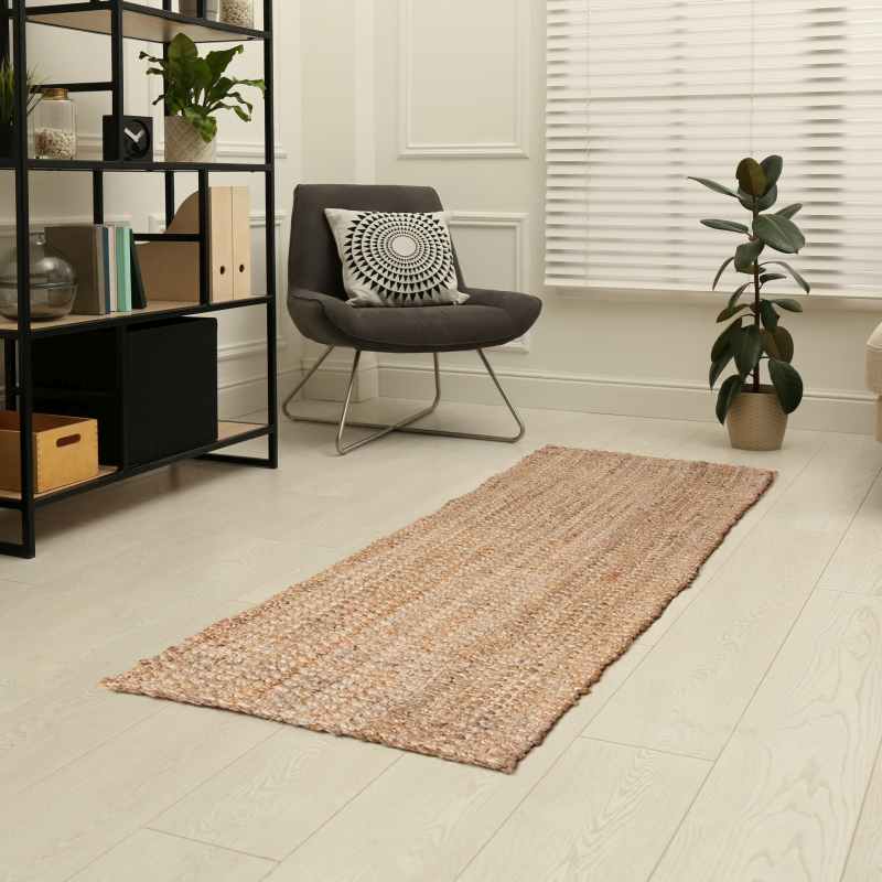 Whitefield Jute Boucle Runner Mat in Natural