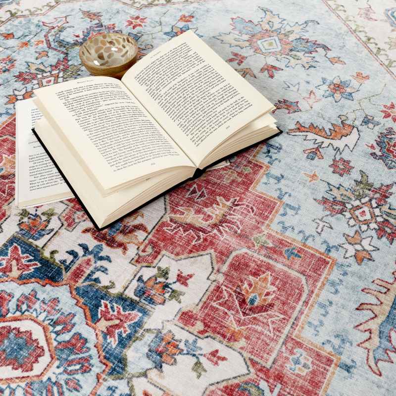Origins Washable Marrakesh Traditional Runner Rug in Multi