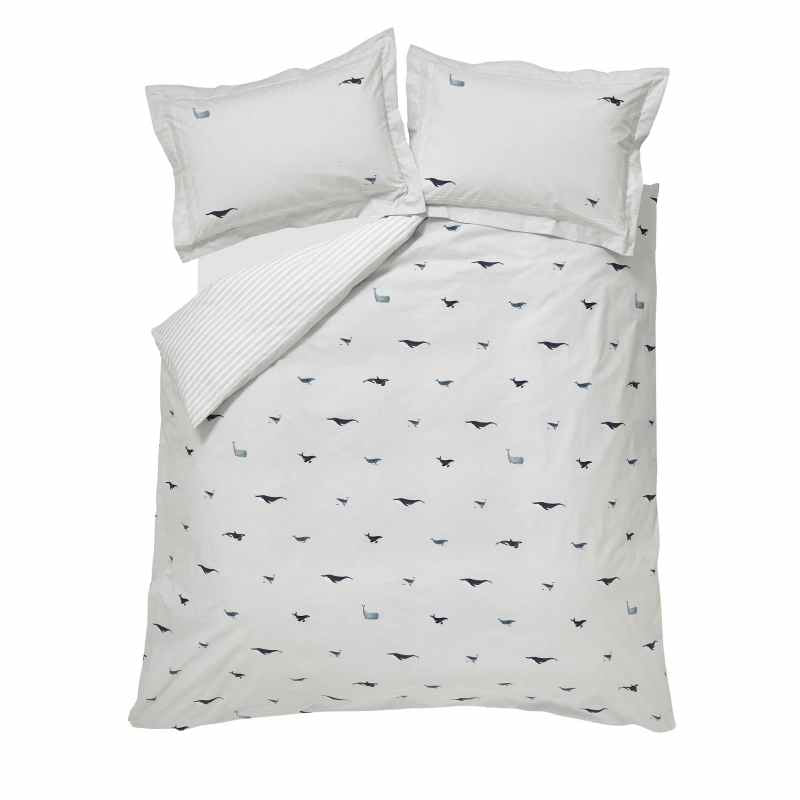 Whale Bedding and Pillowcase By Sophie Allport in Seafoam