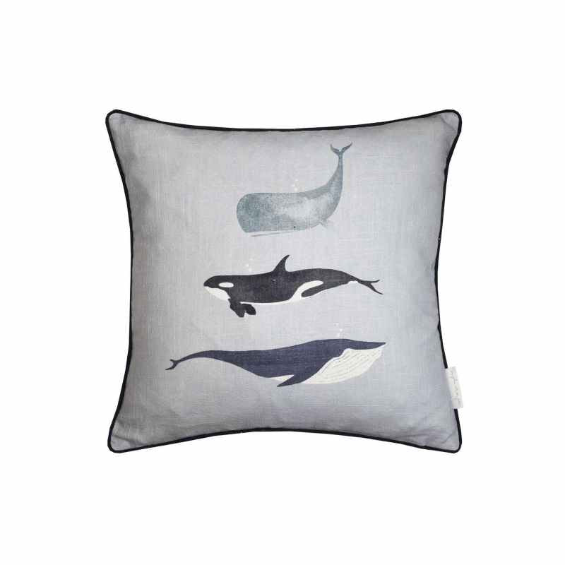 Whale Bedding and Pillowcase By Sophie Allport in Seafoam
