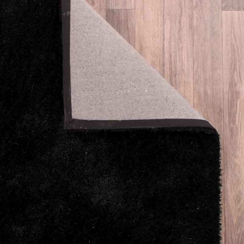 Whisper Shaggy Rugs in Black by Rugstyle