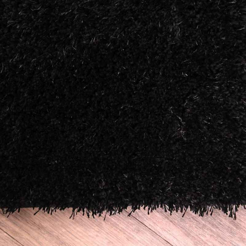 Whisper Shaggy Rugs in Black by Rugstyle