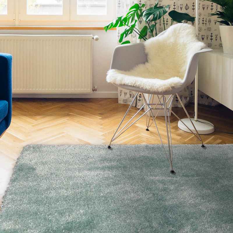 Whisper Shaggy Rugs in Duck Egg by Rugstyle