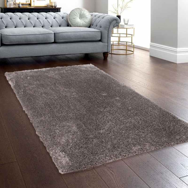 Whisper Shaggy Rugs in Silver by Rugstyle