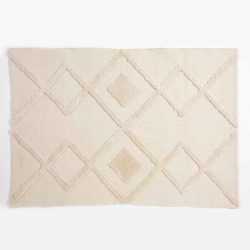 Windsor Indoor Outdoor Diamond Rugs in Cream White