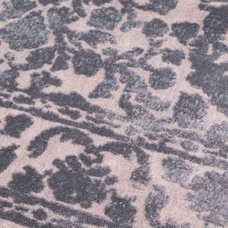 Arabella Windsor Floral Textured Modern Rug in Blue
