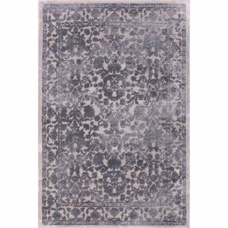 Arabella Windsor Floral Textured Modern Rug in Blue