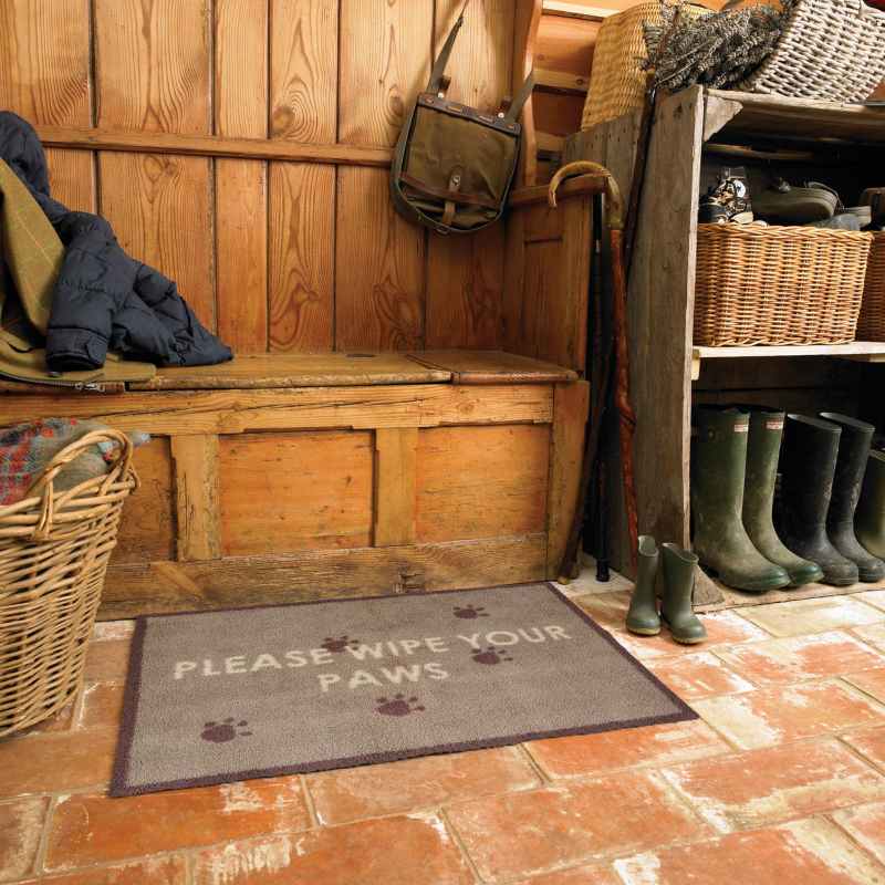 Wipe Your Paws Washable Doormat in Brown