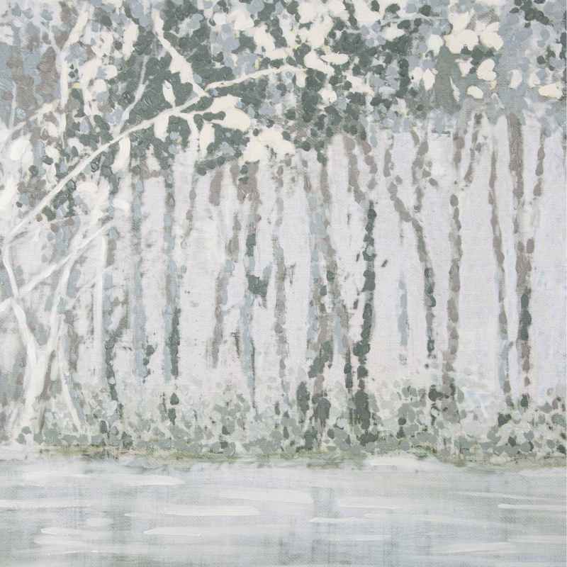 Woodland Walk Hand Painted Canvas 115037 by Laura Ashley in Pale Seaspray Blue