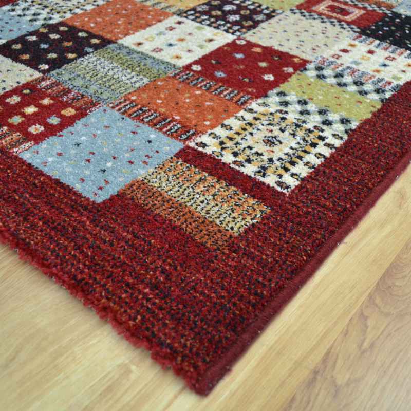 Woodstock Patchwork Runner Rugs 32036 8312 in Red