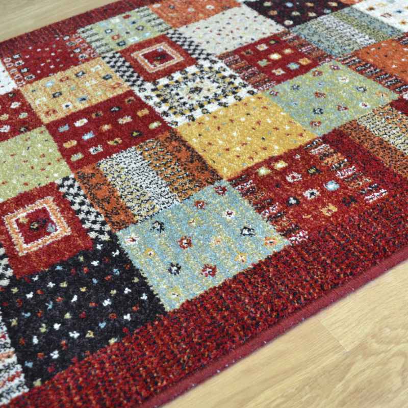 Woodstock Patchwork Runner Rugs 32036 8312 in Red
