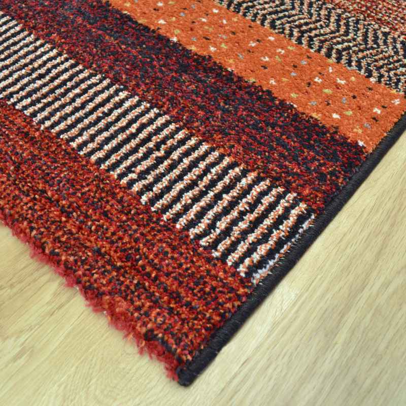 Woodstock Boho Stripe Rugs 32743 1382 in Blue