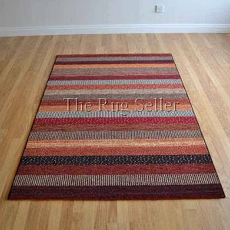 Woodstock Boho Stripe Rugs 32743 1382 in Blue