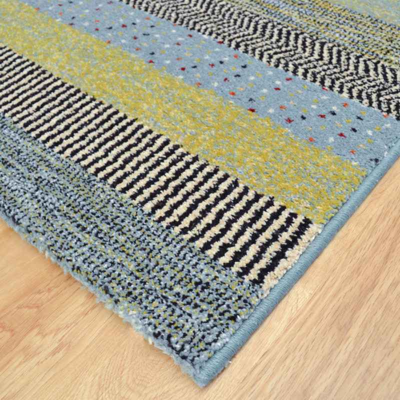 Woodstock Boho Stripe Rugs 32743 5342 in Blue Green