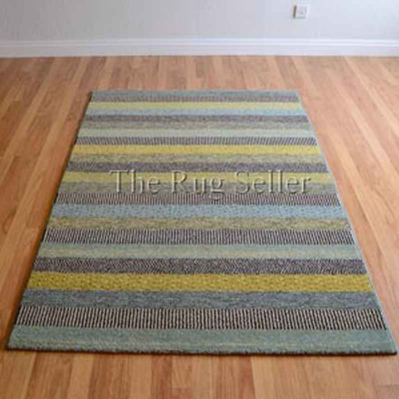 Woodstock Boho Stripe Rugs 32743 5342 in Blue Green