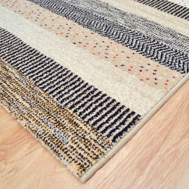 Woodstock Boho Stripe Rugs 32743 6332 in Beige
