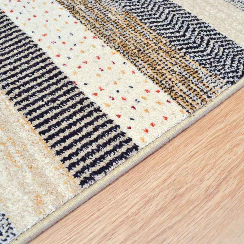 Woodstock Boho Stripe Rugs 32743 6332 in Beige