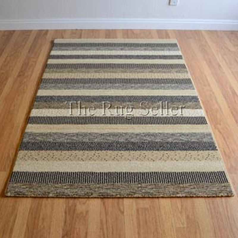 Woodstock Boho Stripe Rugs 32743 6332 in Beige
