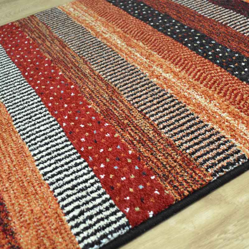 Woodstock Boho Stripe Runner Rugs 32743 1382 in Blue