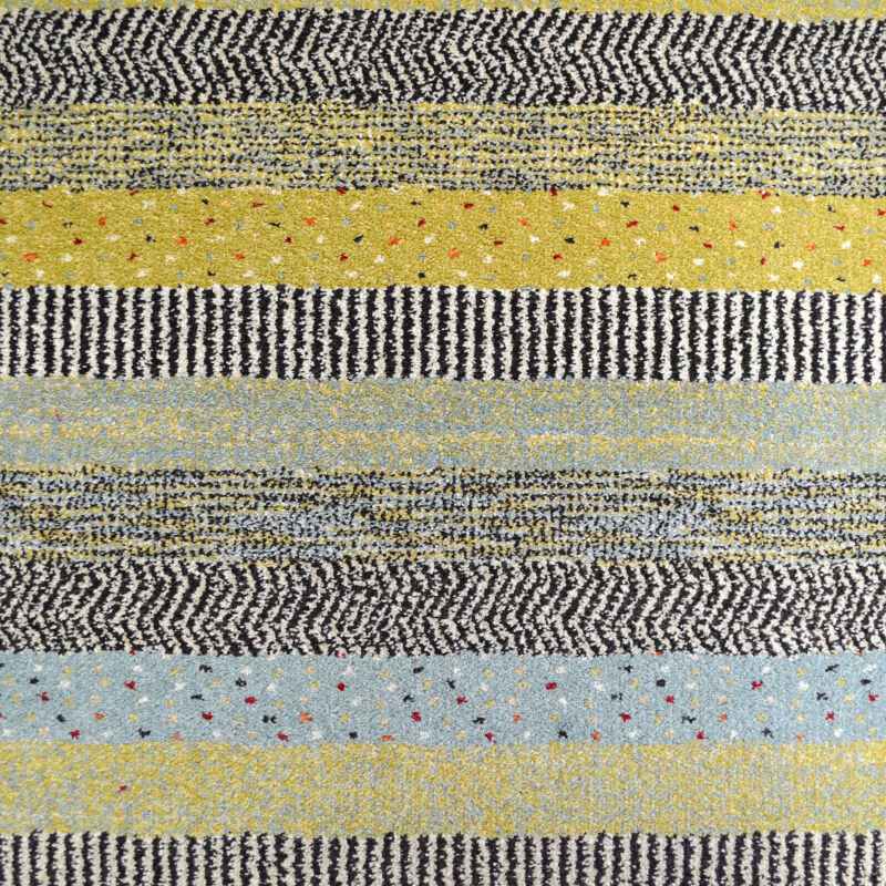 Woodstock Boho Stripe Runner Rugs 32743 5342 in Blue Green