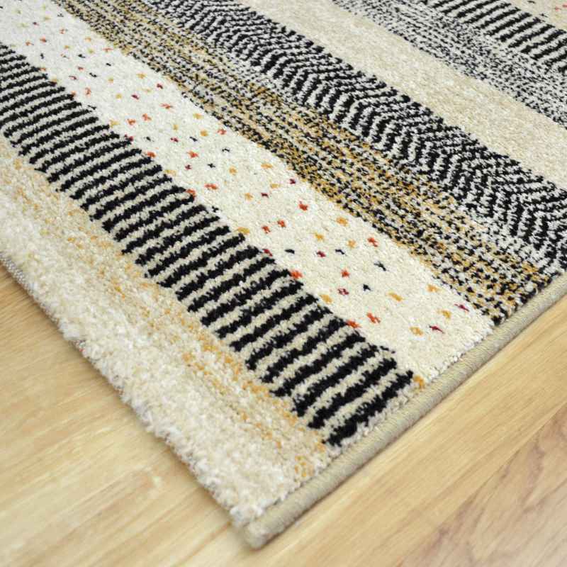 Woodstock Boho Stripe Runner Rugs 32743 6332 in Beige