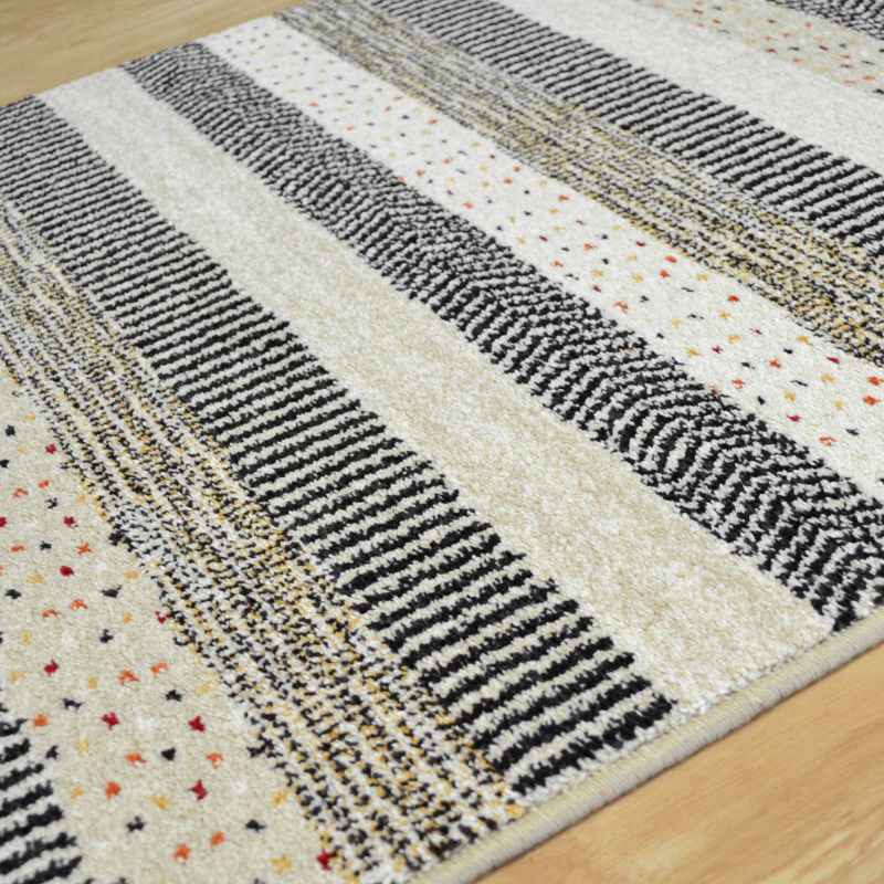 Woodstock Boho Stripe Runner Rugs 32743 6332 in Beige