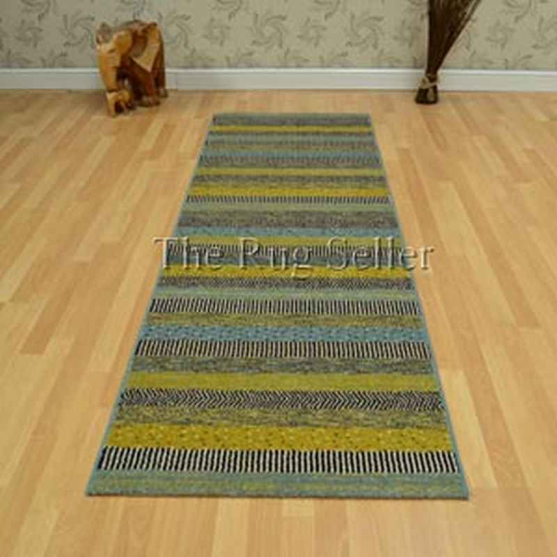 Woodstock Boho Stripe Runner Rugs 32743 6332 in Beige