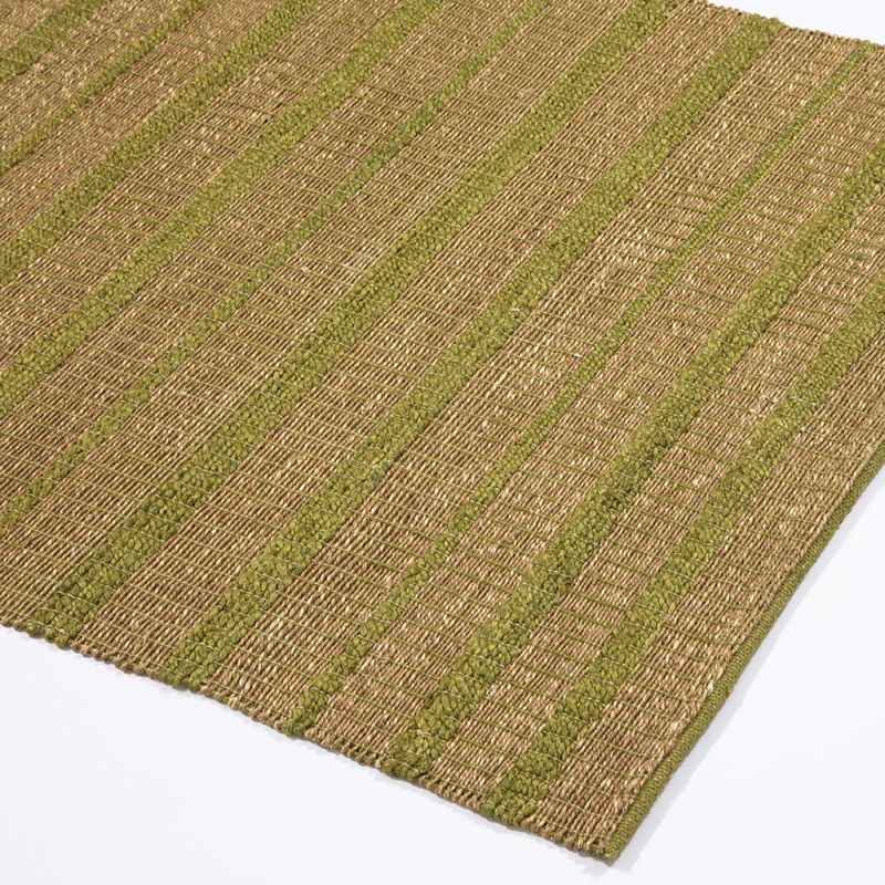 Ancoats Jute Modern Pitloom Rug in Seagrass Green
