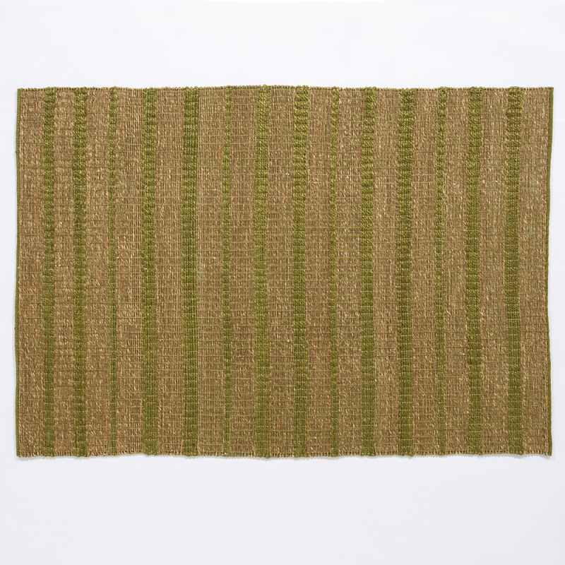 Ancoats Jute Modern Pitloom Rug in Seagrass Green