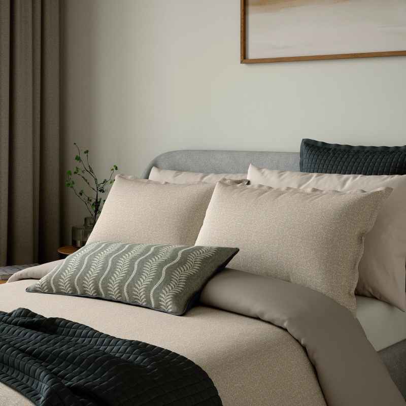 Emmy Paisley Bedding by Bedeck of Belfast in Mink Brown