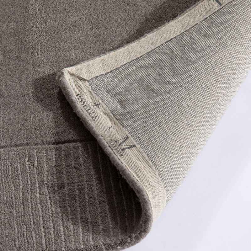 Esme Mayfair Plain Carved Wool Rugs in Grey