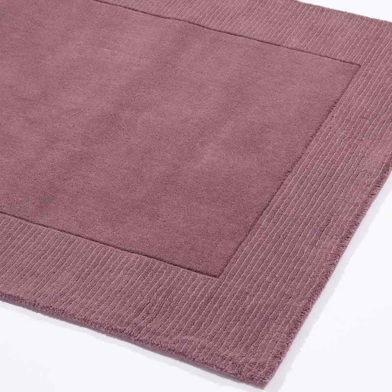 Esme Mayfair Carved Wool Runner Rugs in Mauve Purple