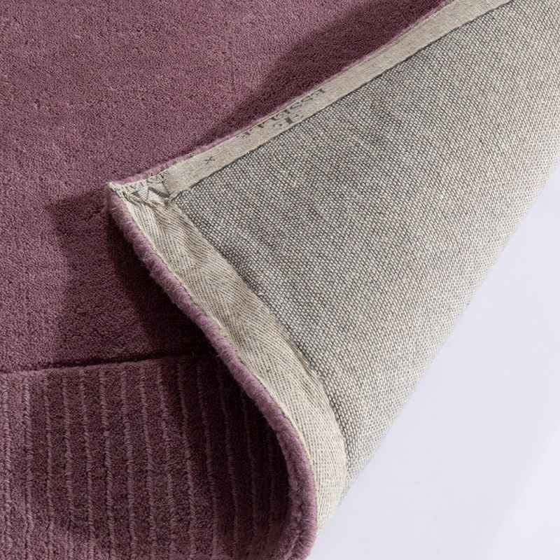 Esme Mayfair Carved Wool Runner Rugs in Mauve Purple