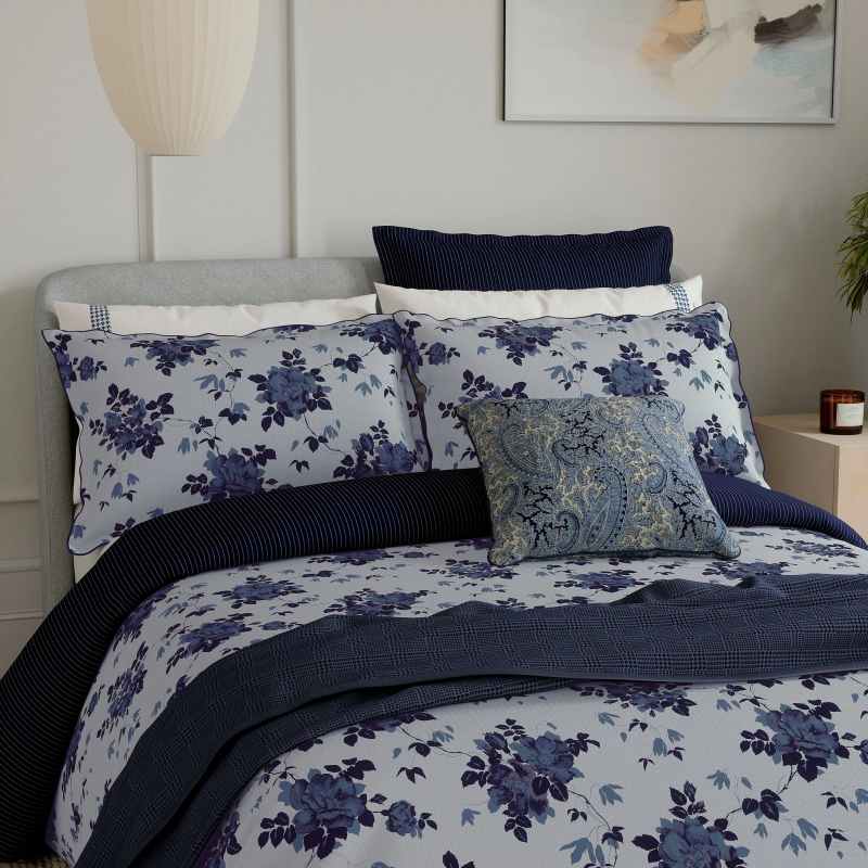 Freya Wool Throw by Bedeck of Belfast in Midnight Blue
