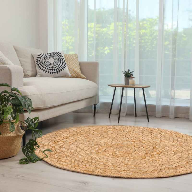 Heaton Circular Round Jute Rugs in Naturelle