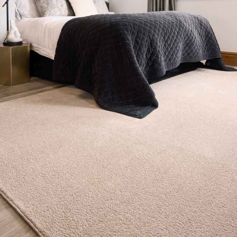 Hug Rug Sense Plain Modern Washable Luxury Rug in Beige