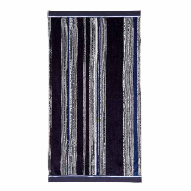 Imara Towels by Bedeck of Belfast in Navy Blue