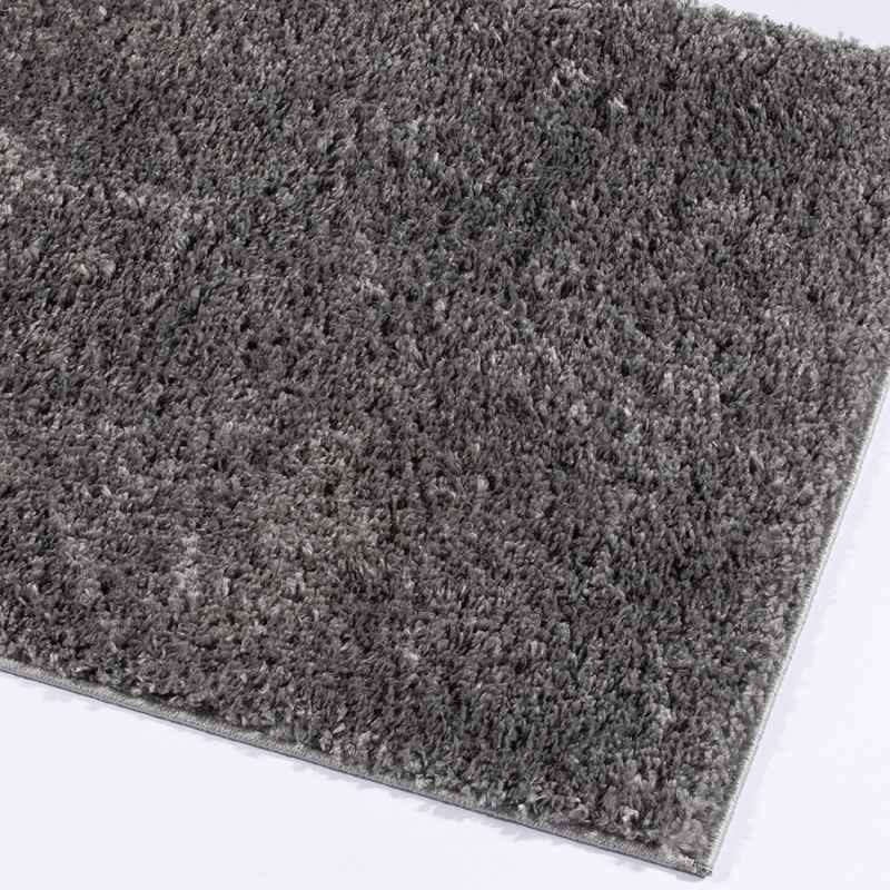 Larissa Washable Plain Shaggy Rug in Charcoal Grey