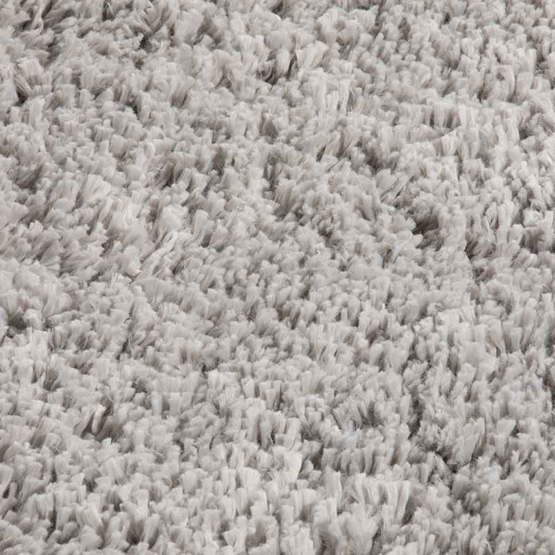 Larissa Washable Plain Shaggy Rug in Ghost Grey