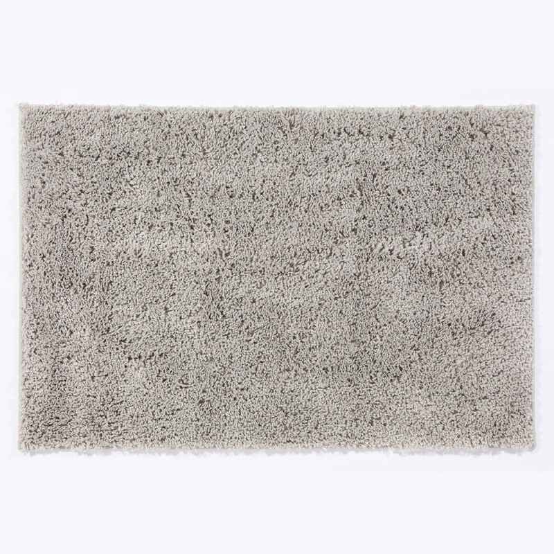 Larissa Washable Plain Shaggy Rug in Ghost Grey