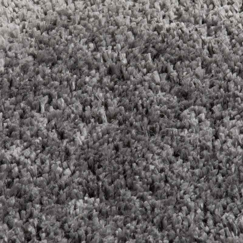 Larissa Washable Plain Shaggy Runner Rug in Charcoal Grey