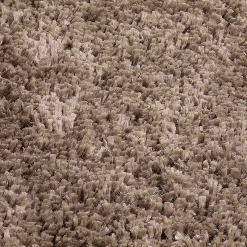 Larissa Washable Plain Shaggy Runner Rug in Chocolate Brown