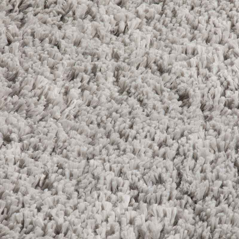 Larissa Washable Plain Shaggy Runner Rug in Ghost Grey