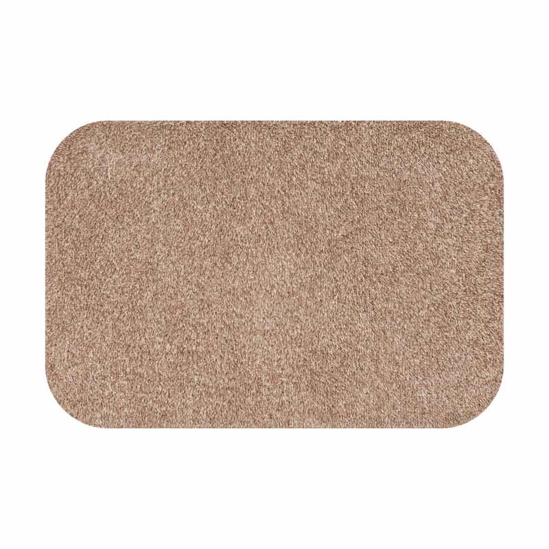 Latex Anti Slip Washable Plain Doormat in Fawn Brown