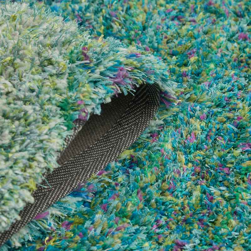 Lena 3D Shaggy Abstract Modern Rugs in Blue