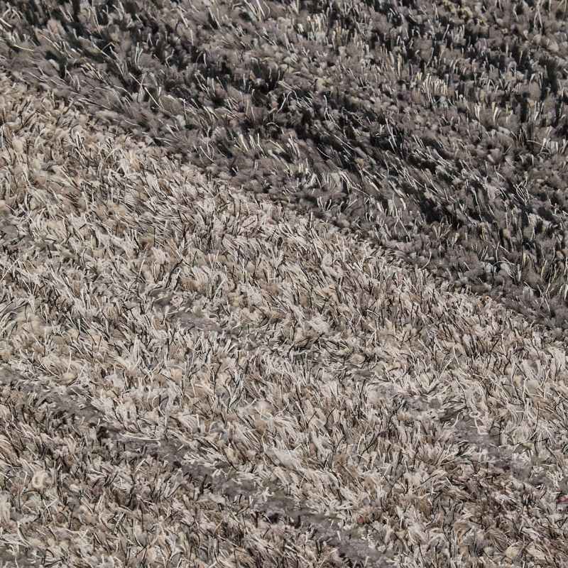 Lena 3D Shaggy Abstract Modern Rugs in Grey